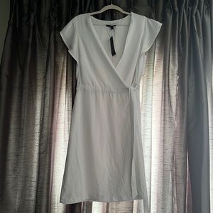 Banana Republic White Wrap Dress